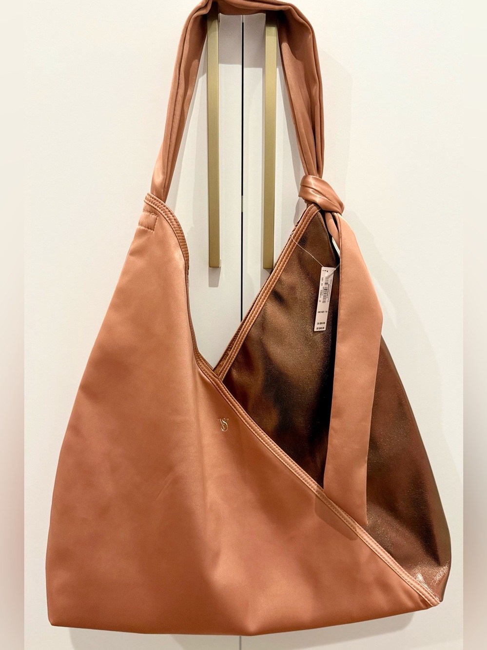 NWT Victoria’s Secret Metallic Bronze Blush Hobo Shoulder Bag